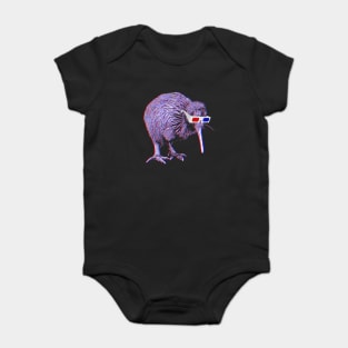 Kiwi Bird Anaglyph Baby Bodysuit